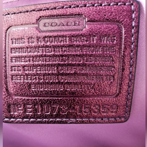 COACH Kristin Limited Edition Studded Metallic Leather Clutch - Boysenberry - Picture 5 of 12